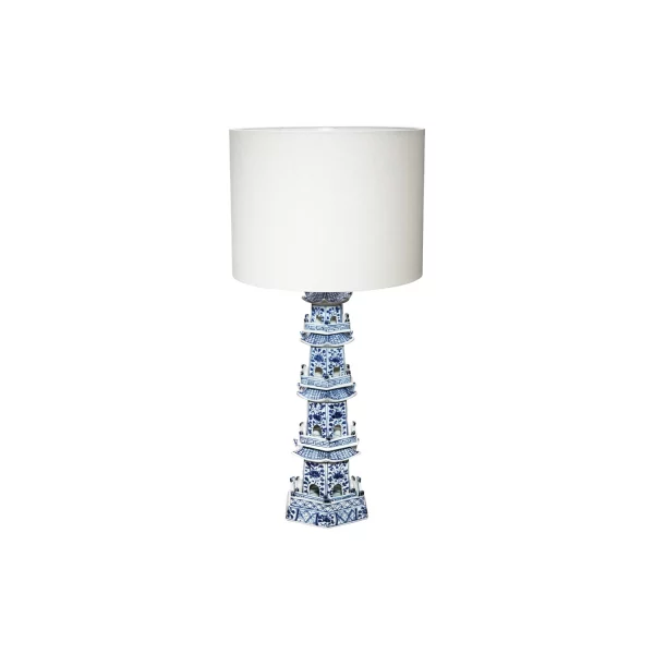 Hand Painted Pagoda Lamp