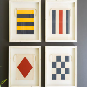 Framed Nautical Canvas Flags