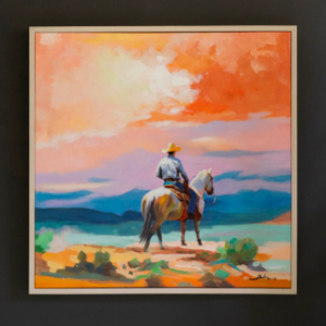 Acrylic Cowboy Painting