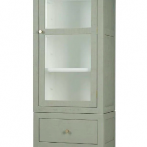 Tall Cabinet Raffia Pale Blue